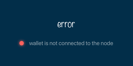 Wallet disconnected